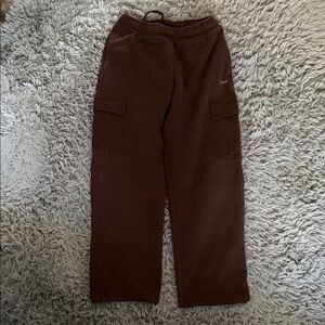 Aritzia TNA Cozy Fleece Sweatpants in Brown